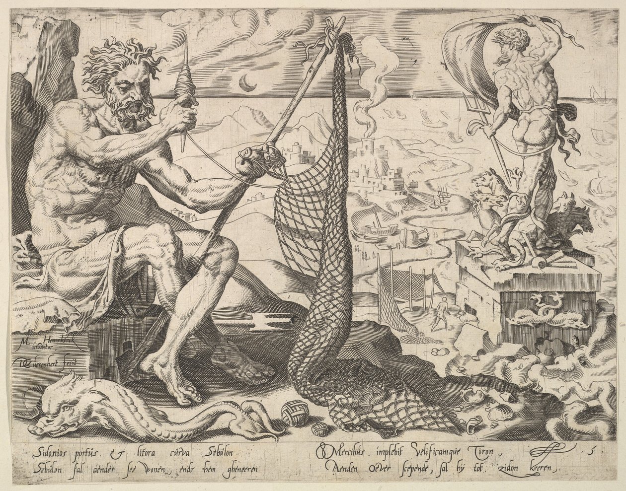 Zebulun z serii Dwunastu Patriarchów, 1550. autorstwa Dirck Volkertsen Coornhert