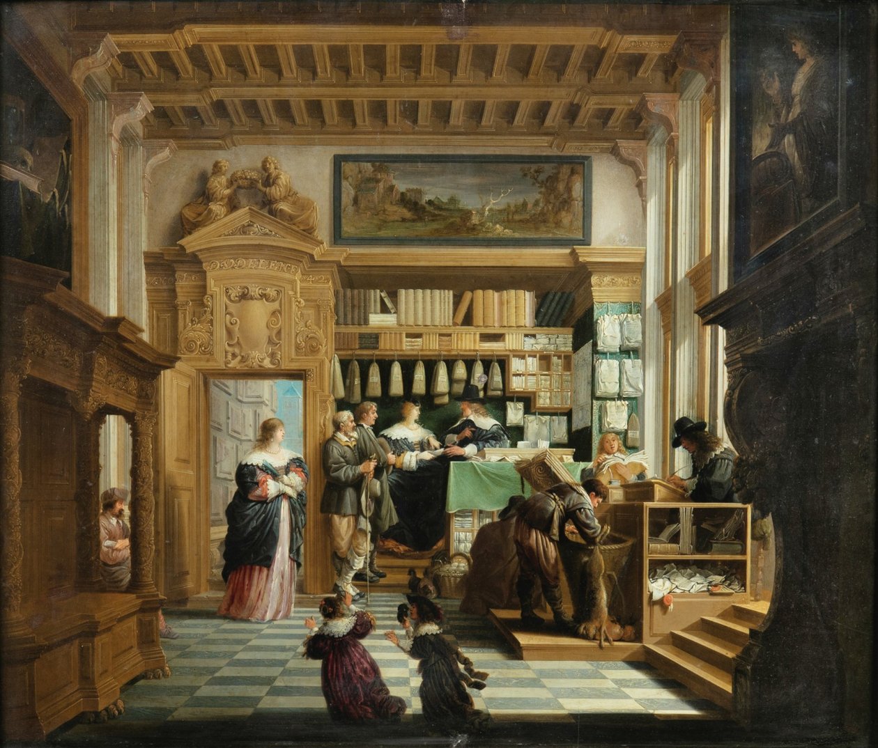 Gabinet prawnika autorstwa Dirck van Delen
