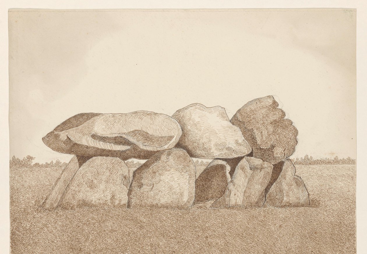 Dolmen w pobliżu Tynaarlo autorstwa Dirk Arnoldus Tavenraat