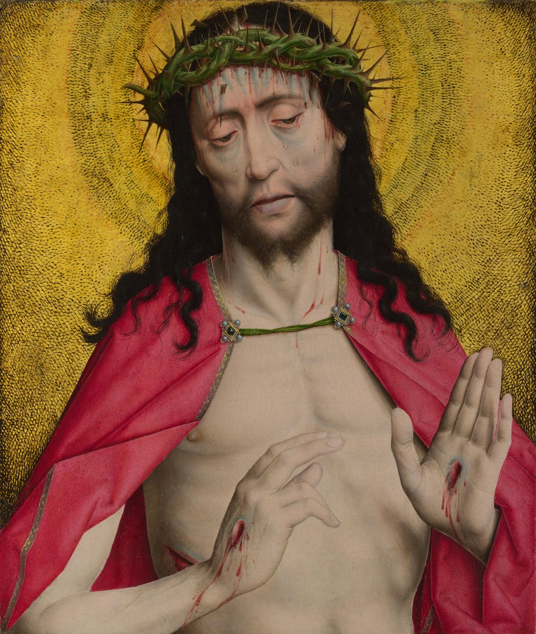 Chrystus ukoronowany cierniem, ok. 1470 autorstwa Dirk Bouts