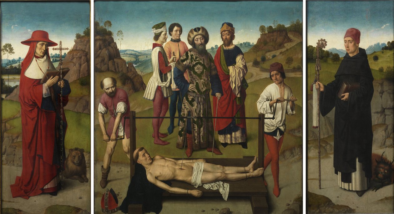 Tryptyk męczeński św. Erazma, 1458 autorstwa Dirk Bouts
