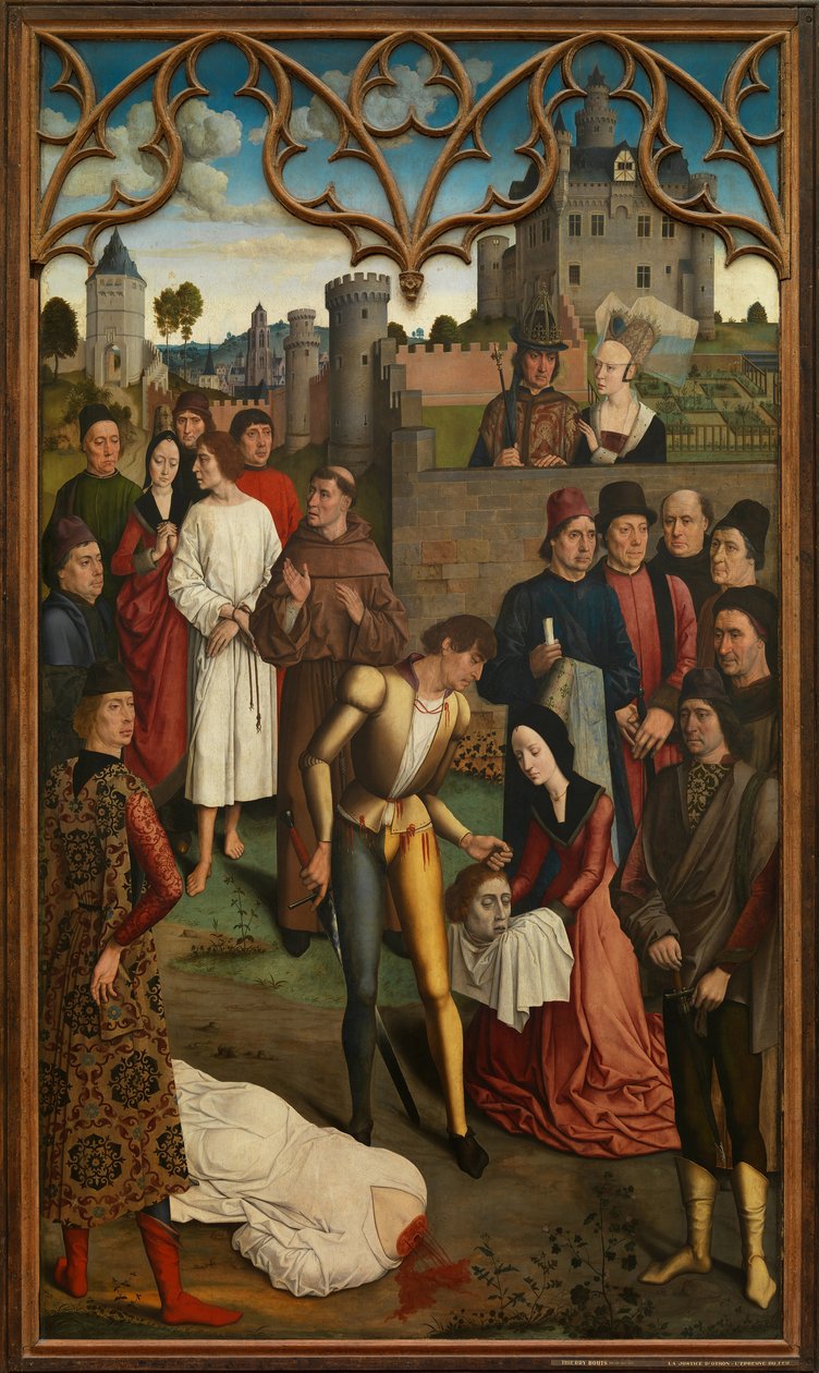 Sprawiedliwość cesarza Ottona III: ścięcie niewinnego hrabiego, 1471-1475 autorstwa Dirk Bouts