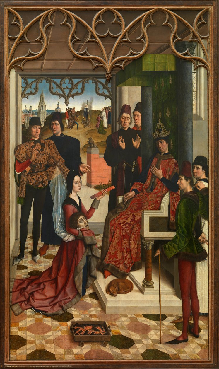 Sprawiedliwość cesarza Ottona III: Próba ognia, 1471-1475 autorstwa Dirk Bouts