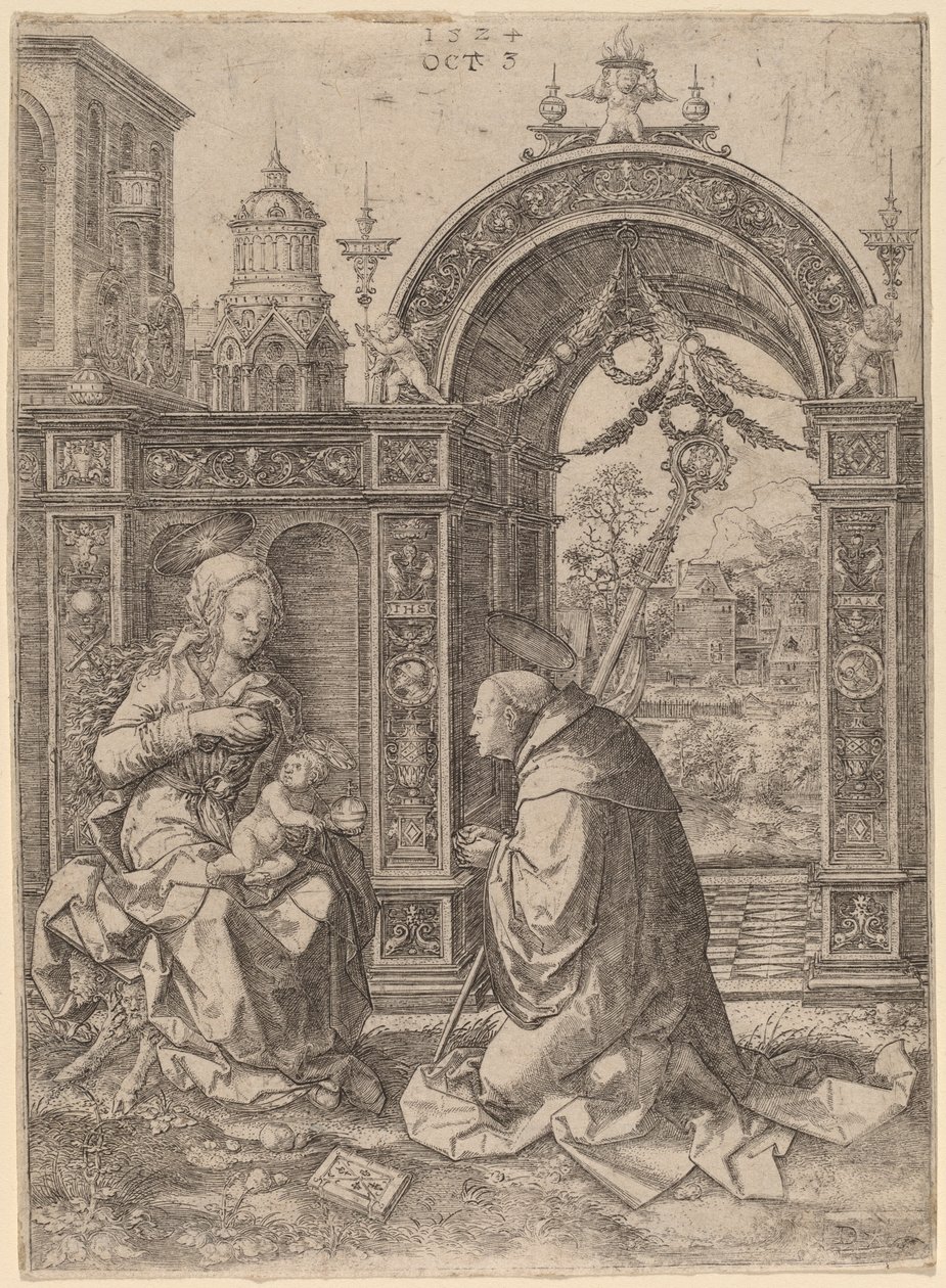 Wizja św. Bernarda autorstwa Dirk Jacobsz Vellert
