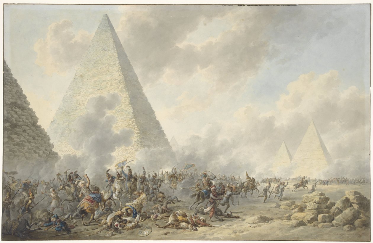 Bitwa o Piramidy Bitwa pod piramidami, 21 lipca 1798 r. autorstwa Dirk Langendijk