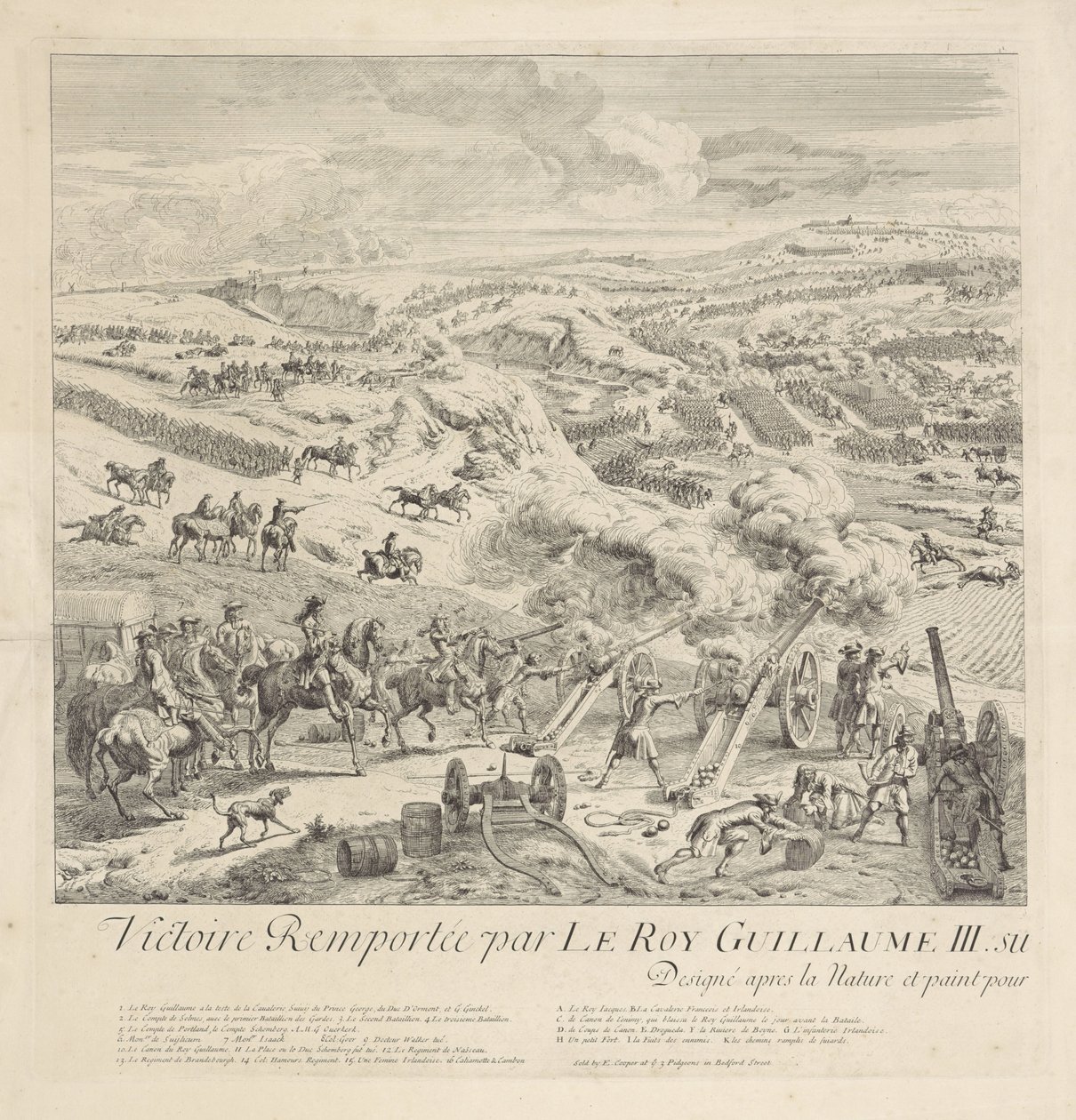 Bitwa pod Droghedą nad Boyne, 1 lipca 1690 (lewa strona) autorstwa Dirk Maas