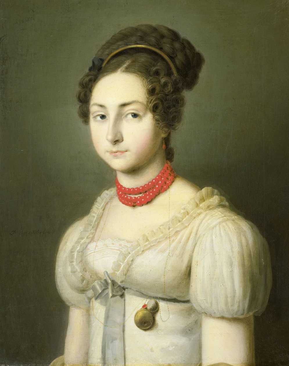 Portret Jacoby van Wessem, żony Lorda Stumphiusa, burmistrza Beverwijk autorstwa Dirk van Oosterhoudt