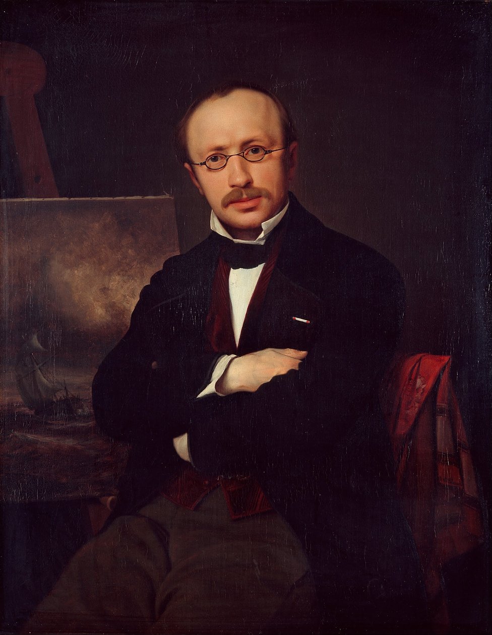 Portret malarza Antona Melbye autorstwa Ditlev Conrad Blunck