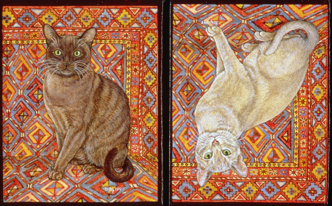 Birmański Carpet-Patch, 1997 (akryl na panelu) autorstwa Ditz