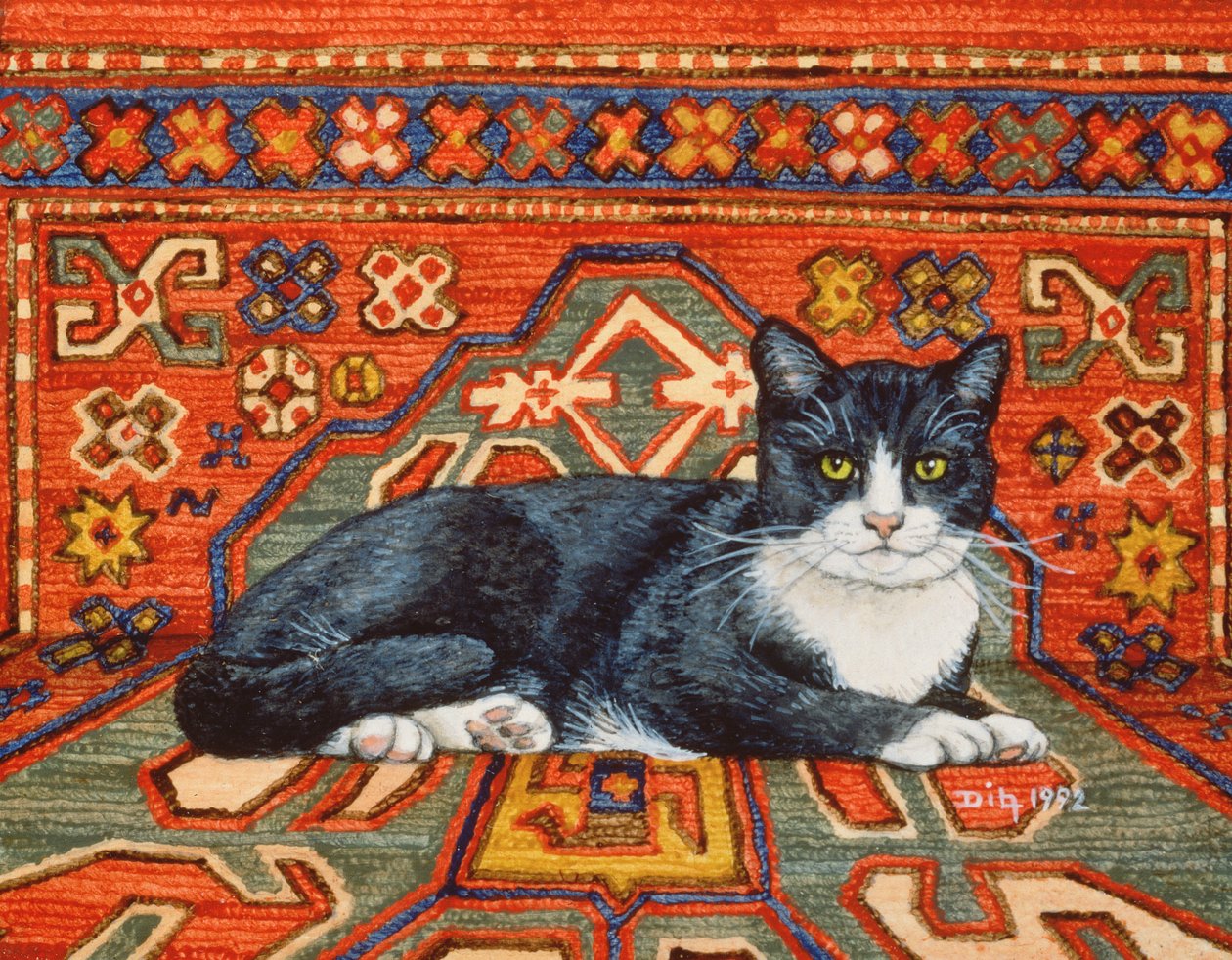 Drugi dywan-Cat-Patch, 1992 autorstwa Ditz