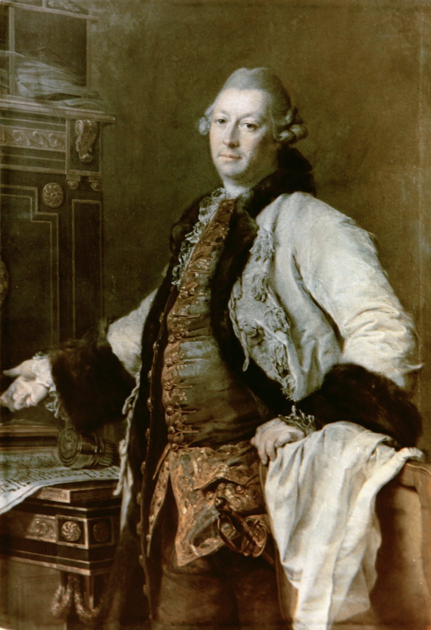 Portret Aleksandra Filipowicza Kokorinowa (1726-72) architekta, dyrektora i pierwszego rektora Akademii Sztuk Pięknych, 1769 autorstwa Dmitri Grigorievich Levitsky