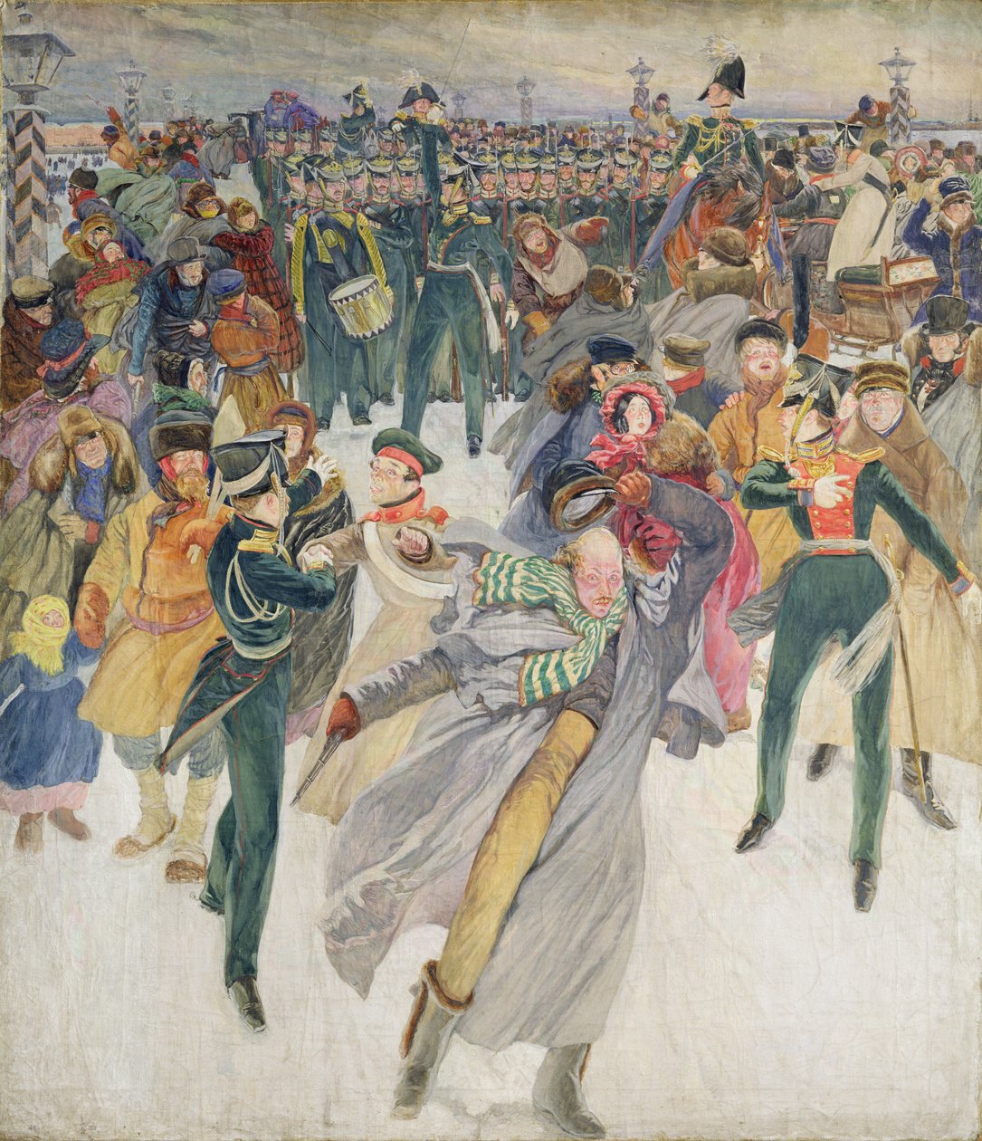 Bunt dekabrystów (tempera na płótnie) autorstwa Dmitri Nikolayevich Kardovsky