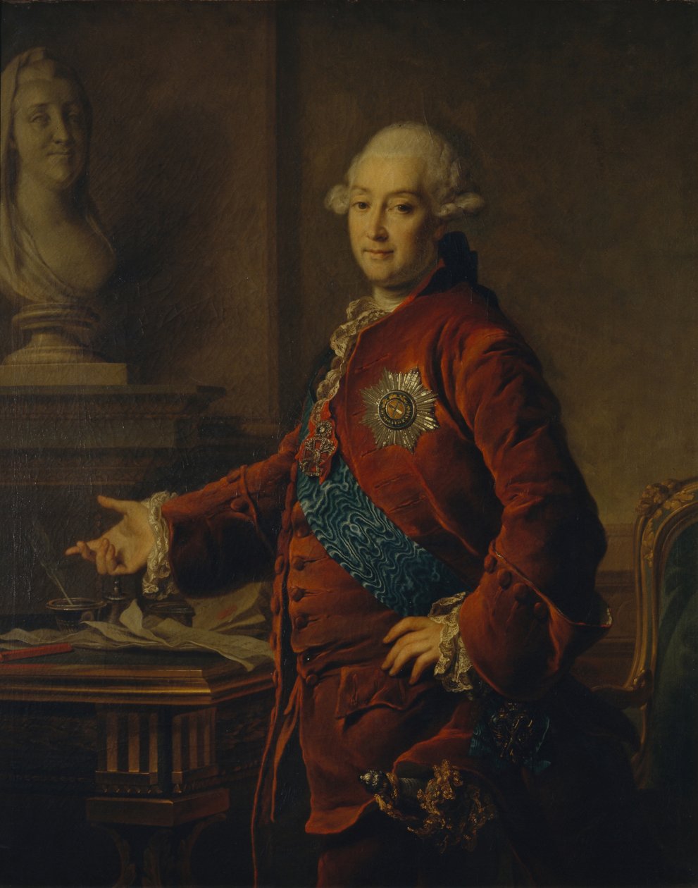 Portret wicekanclerza księcia Aleksandra Michajłowicza Golicyna 1723-1807, 1772 autorstwa Dmitri Grigorievich Levitsky