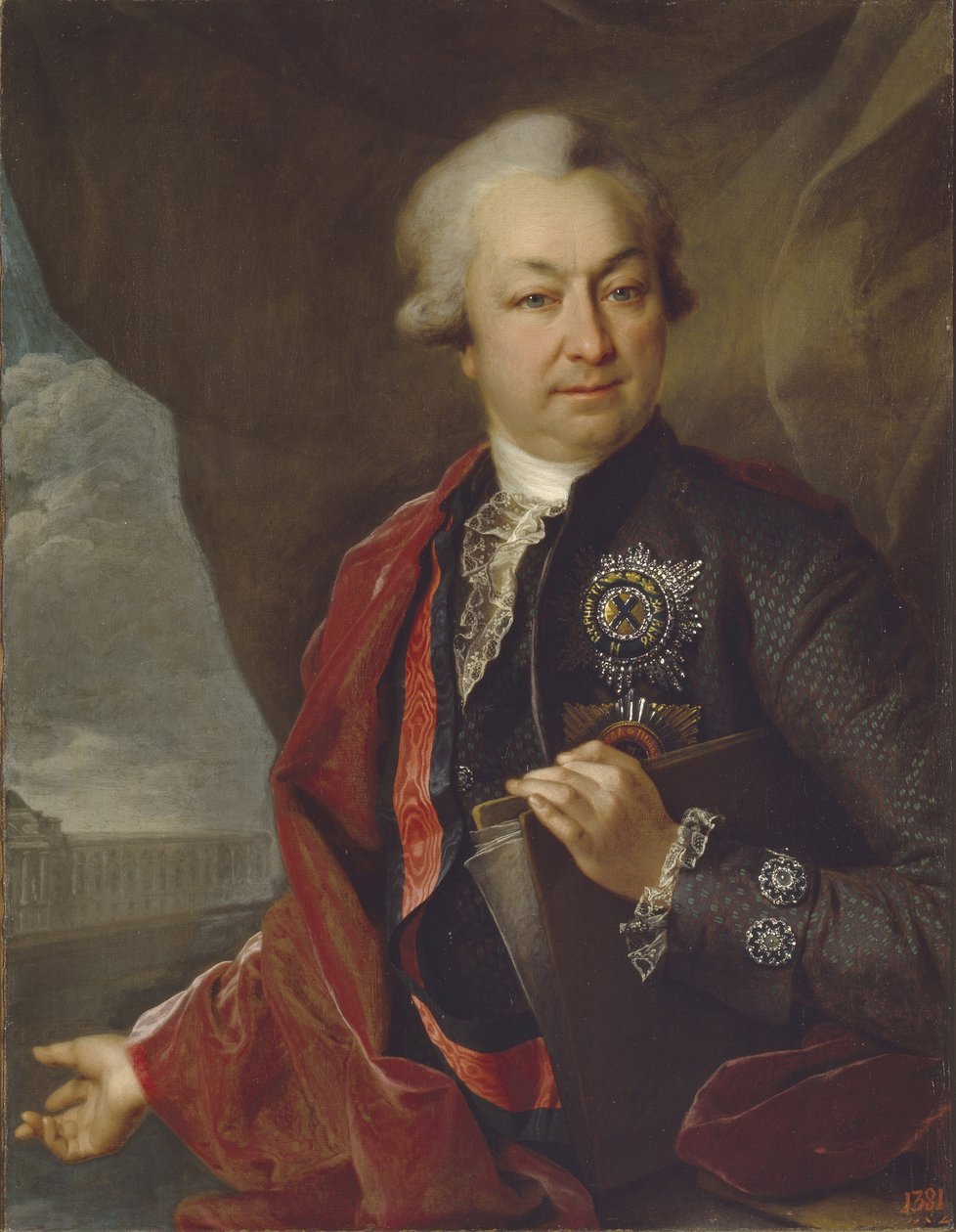 Portret hrabiego Iwana Iwanowicza Szuwałowa 1727-1797, 1790 autorstwa Dmitri Grigorievich Levitsky