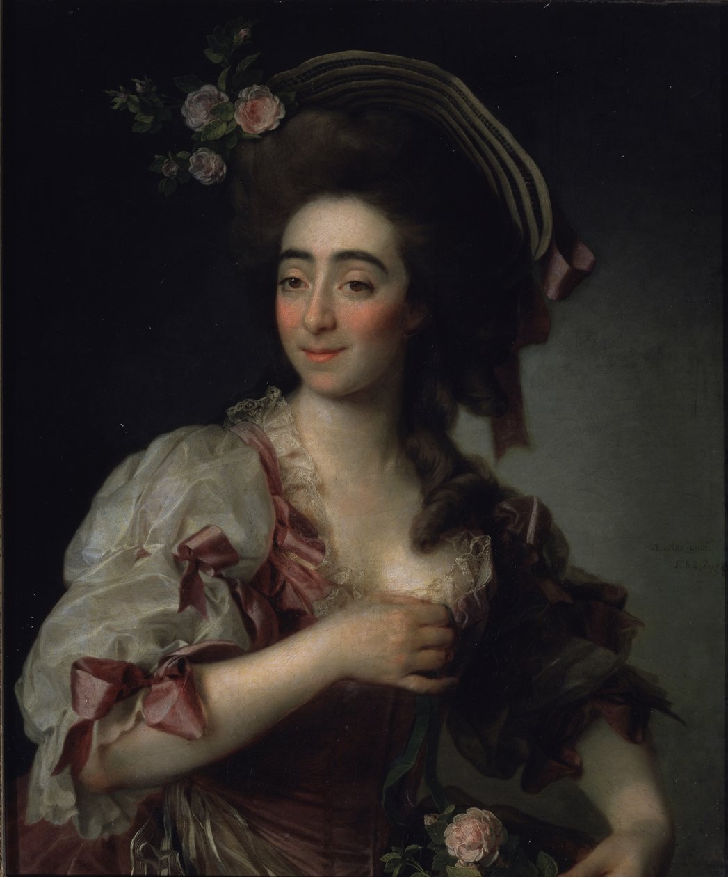 Portret śpiewaczki operowej Anny Davii Bernucci, 1782 autorstwa Dmitri Grigorievich Levitsky