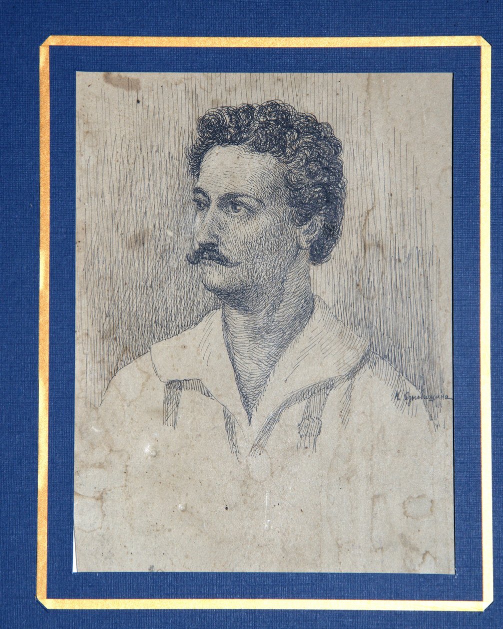 Portret dekabrysty Siergieja Krivtsova 1802-1864 autorstwa Dmitri Petrovich Oznobishin