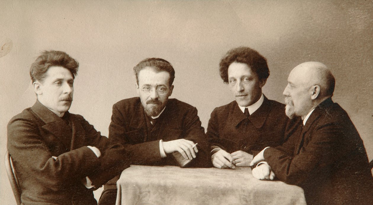 Czterech rosyjskich poetów, początek XX wieku. autorstwa Dmitri Spiridonovich Zdobnov