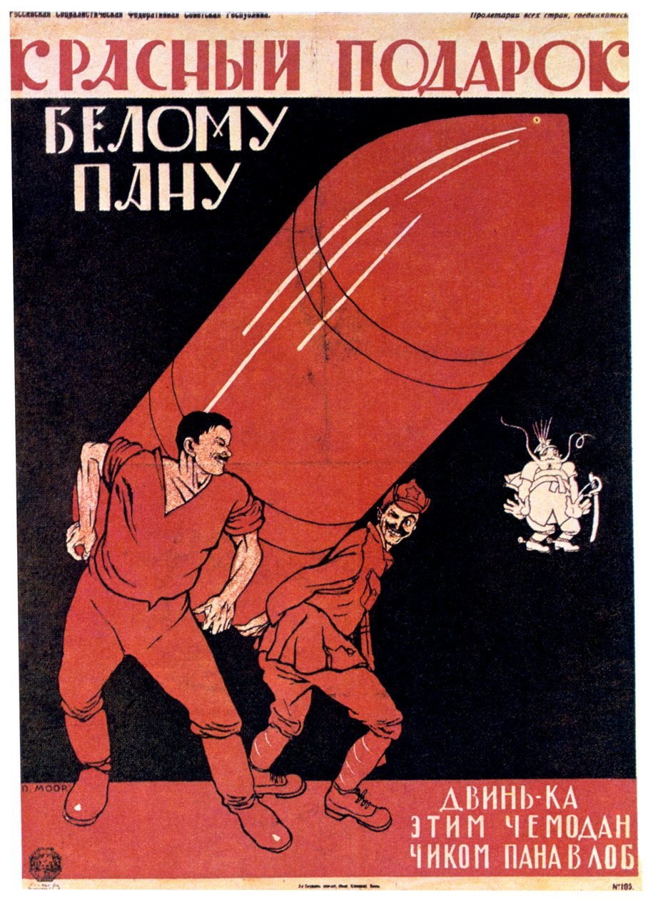 Czerwony prezent dla białego mistrza, 1920. autorstwa Dmitriy Stakhievich Moor