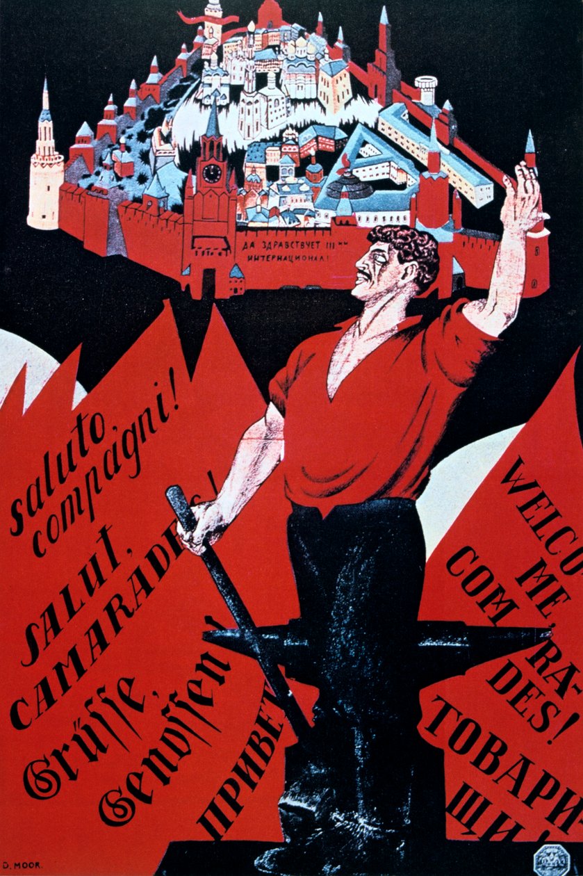Niech żyje Międzynarodówka Młodych, 1921. autorstwa Dmitriy Stakhievich Moor