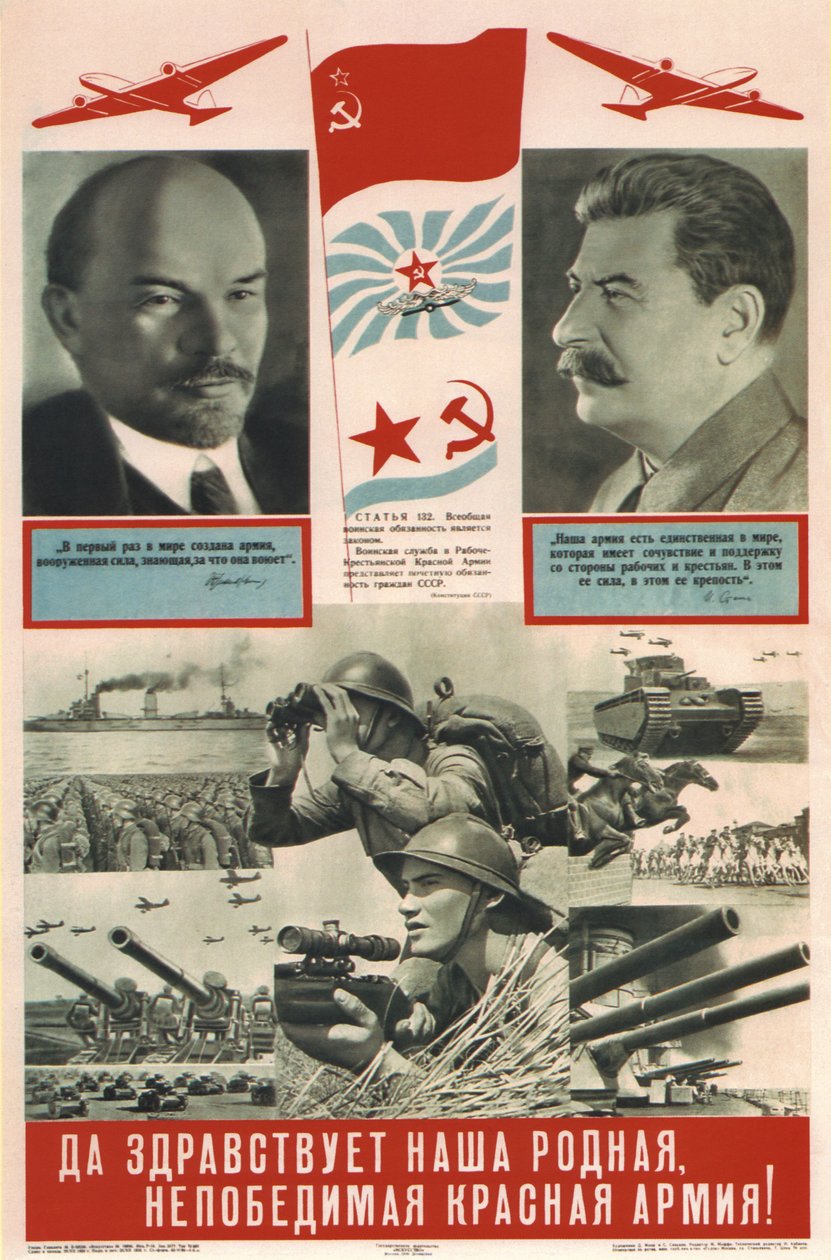 Niech żyje nasza droga i niezwyciężona Armia Czerwona!, 1939 autorstwa Dmitriy Stakhievich Moor