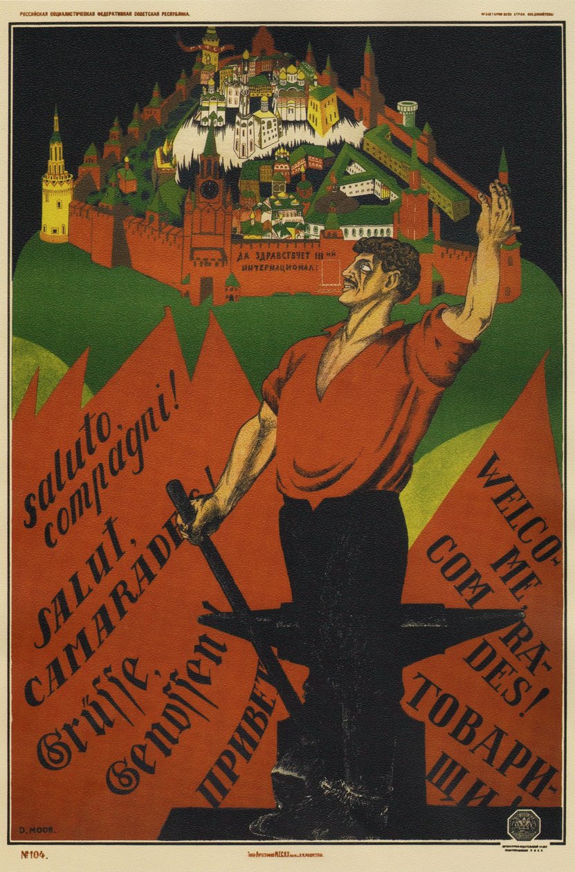 Niech żyje III Międzynarodówka!, 1920 autorstwa Dmitriy Stakhievich Moor