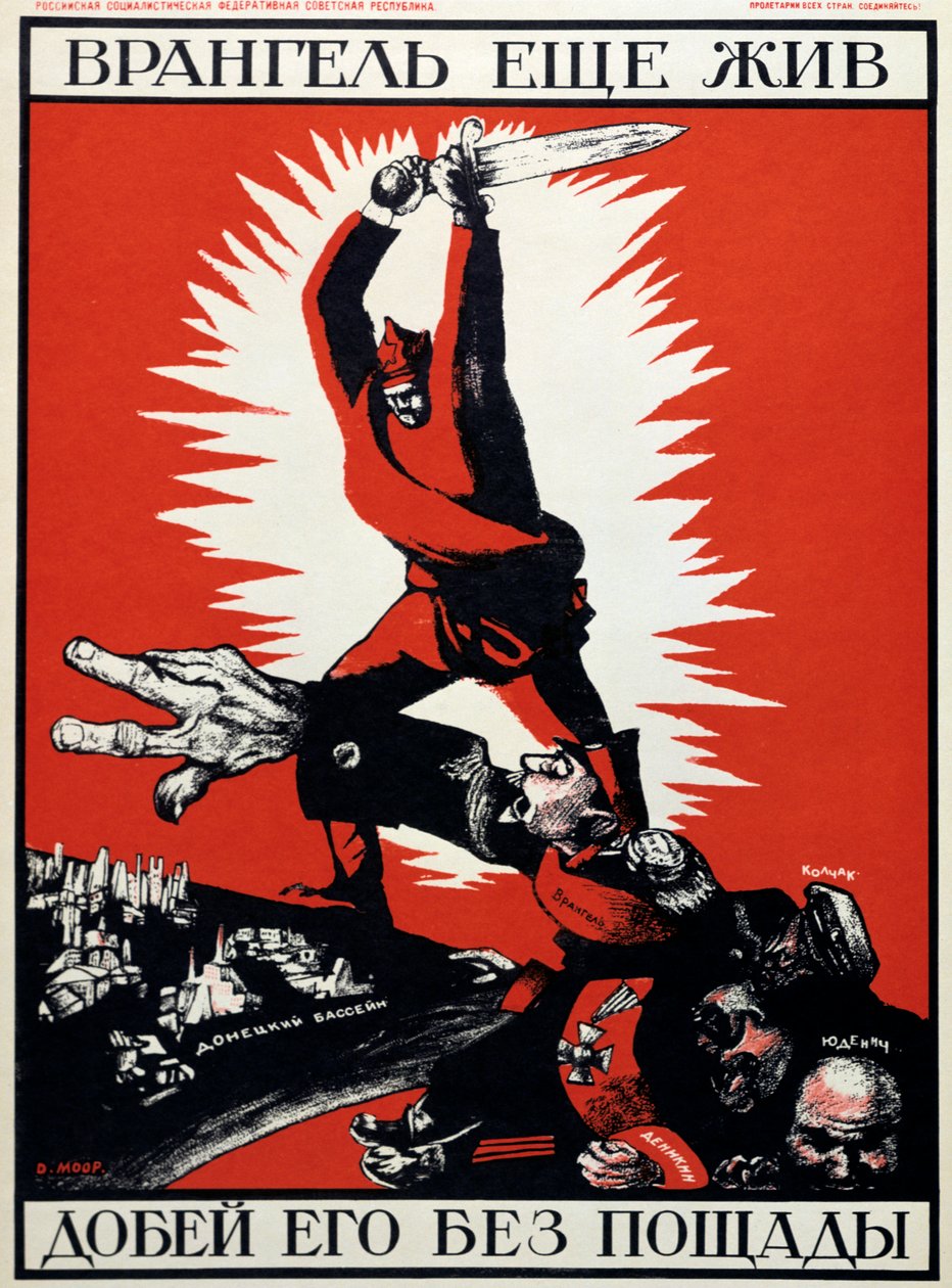 Radziecki plakat polityczny, 1920. autorstwa Dmitriy Stakhievich Moor