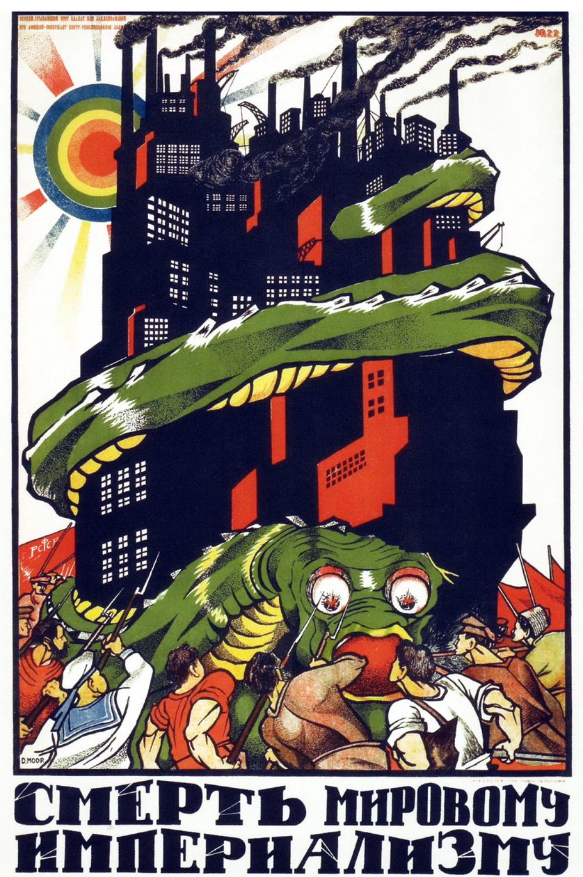 Komunistyczny plakat propagandowy autorstwa Dmitry  Moor