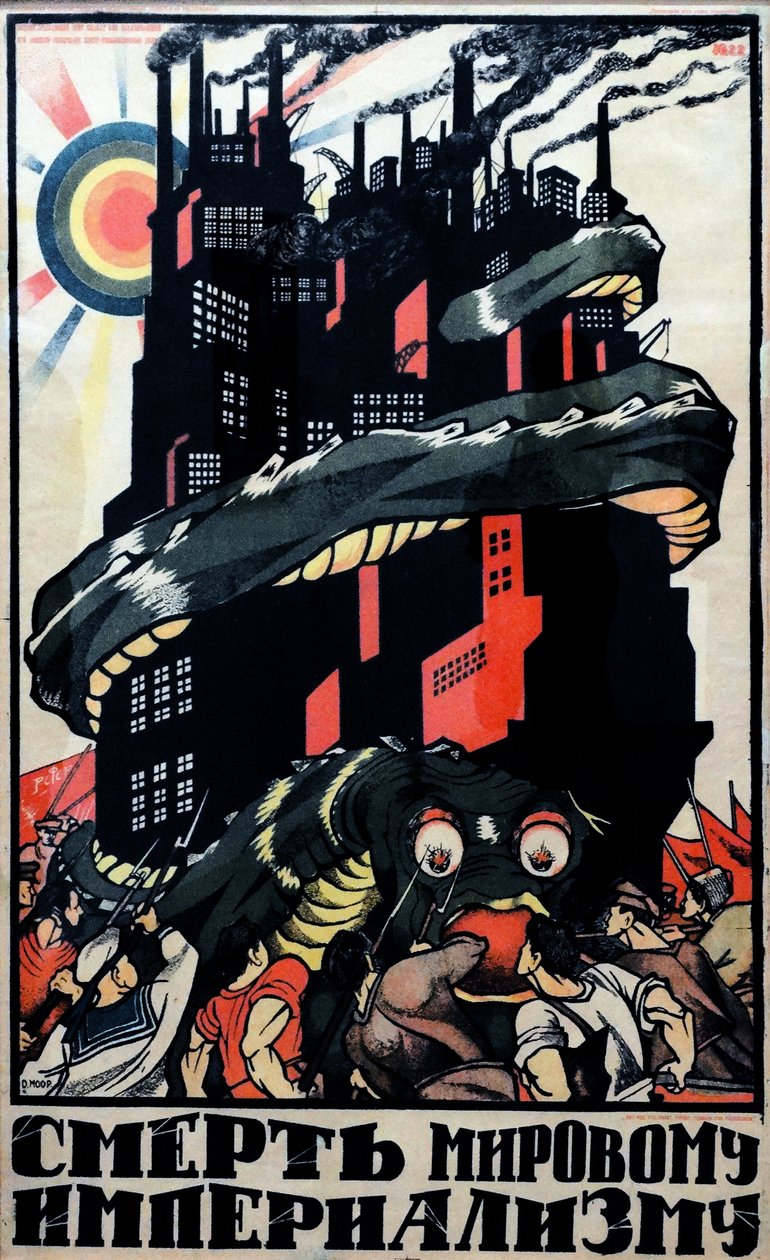 Komunistyczny plakat propagandowy autorstwa Dmitry  Moor