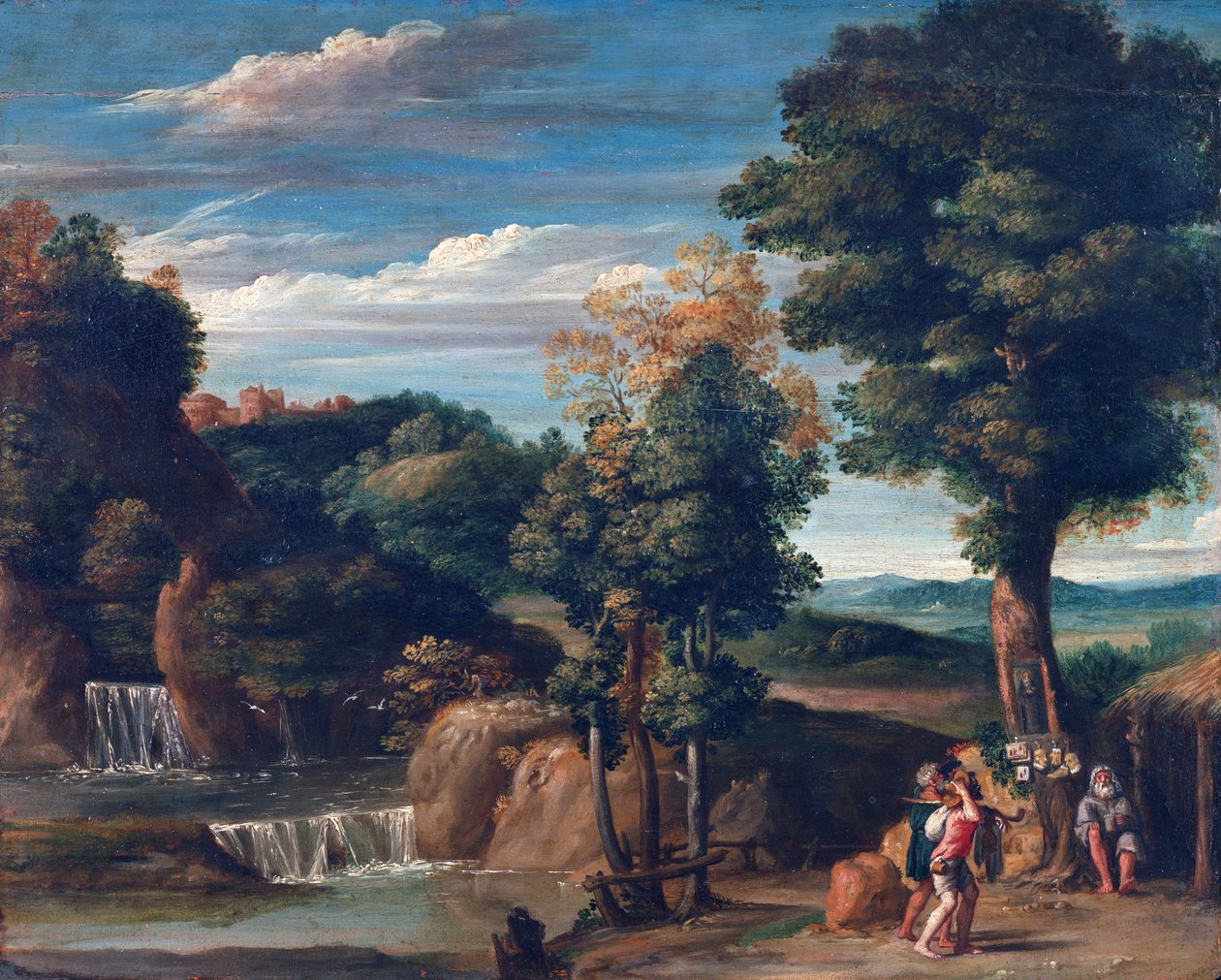 Krajobraz z pustelnikiem autorstwa Domenichino