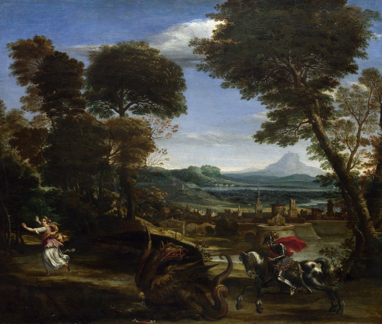 Święty Jerzy zabija smoka autorstwa Domenichino