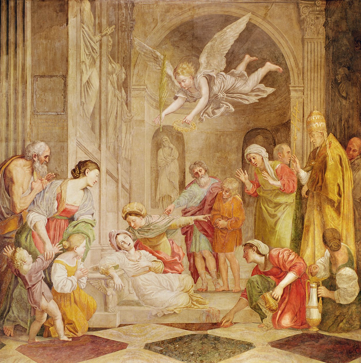 Śmierć św. Cecylii, ok. 1614 r. autorstwa Domenichino