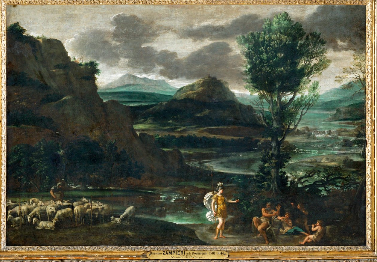 Herminia wśród pasterzy ... autorstwa Domenichino (1581 1641)