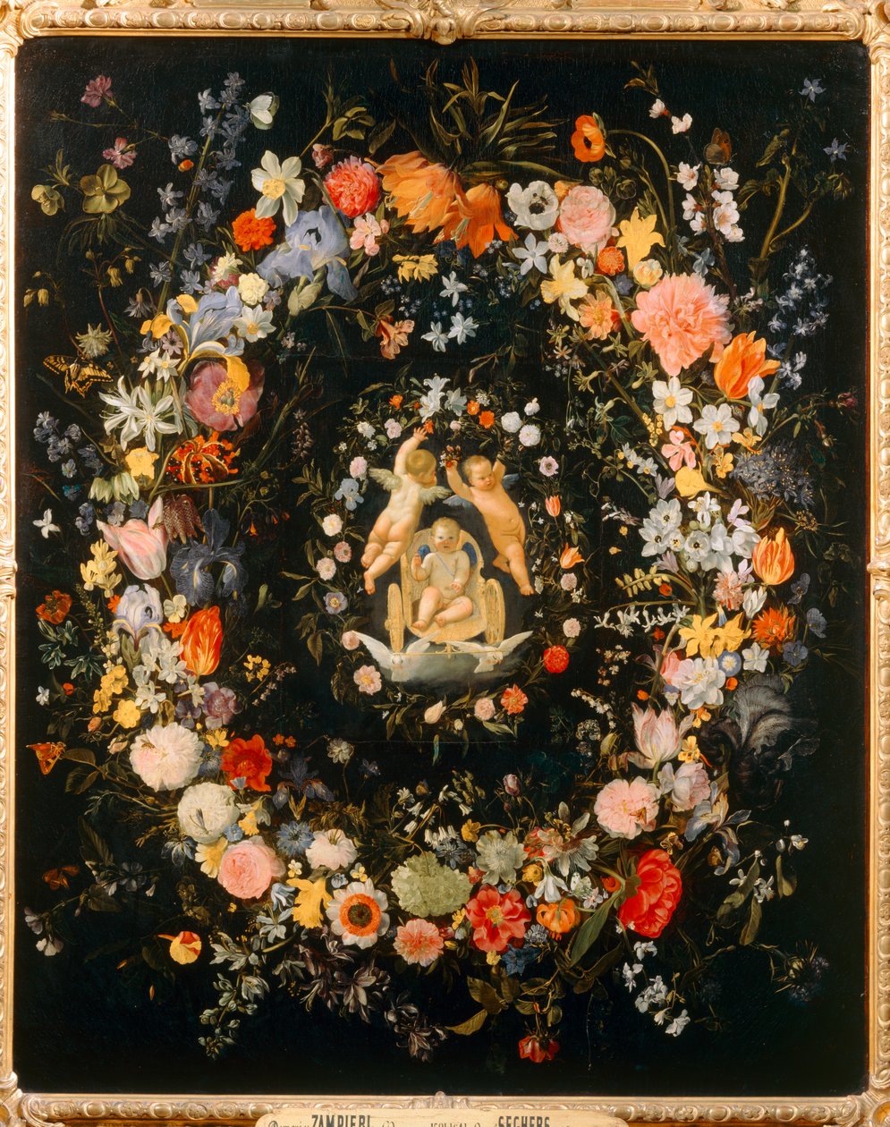 Triumf miłości w otoczeniu kwiatów ... autorstwa Domenichino (1581 1641)