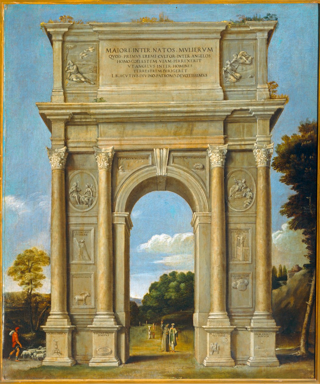 Łuk Triumfalny ... (olej na płótnie) autorstwa Domenichino (1581 1641)