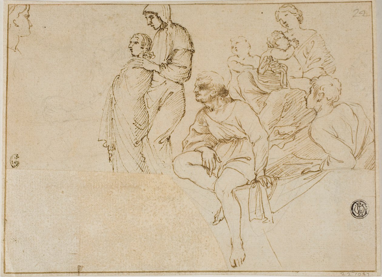 Rysunki na balustradzie autorstwa Domenichino