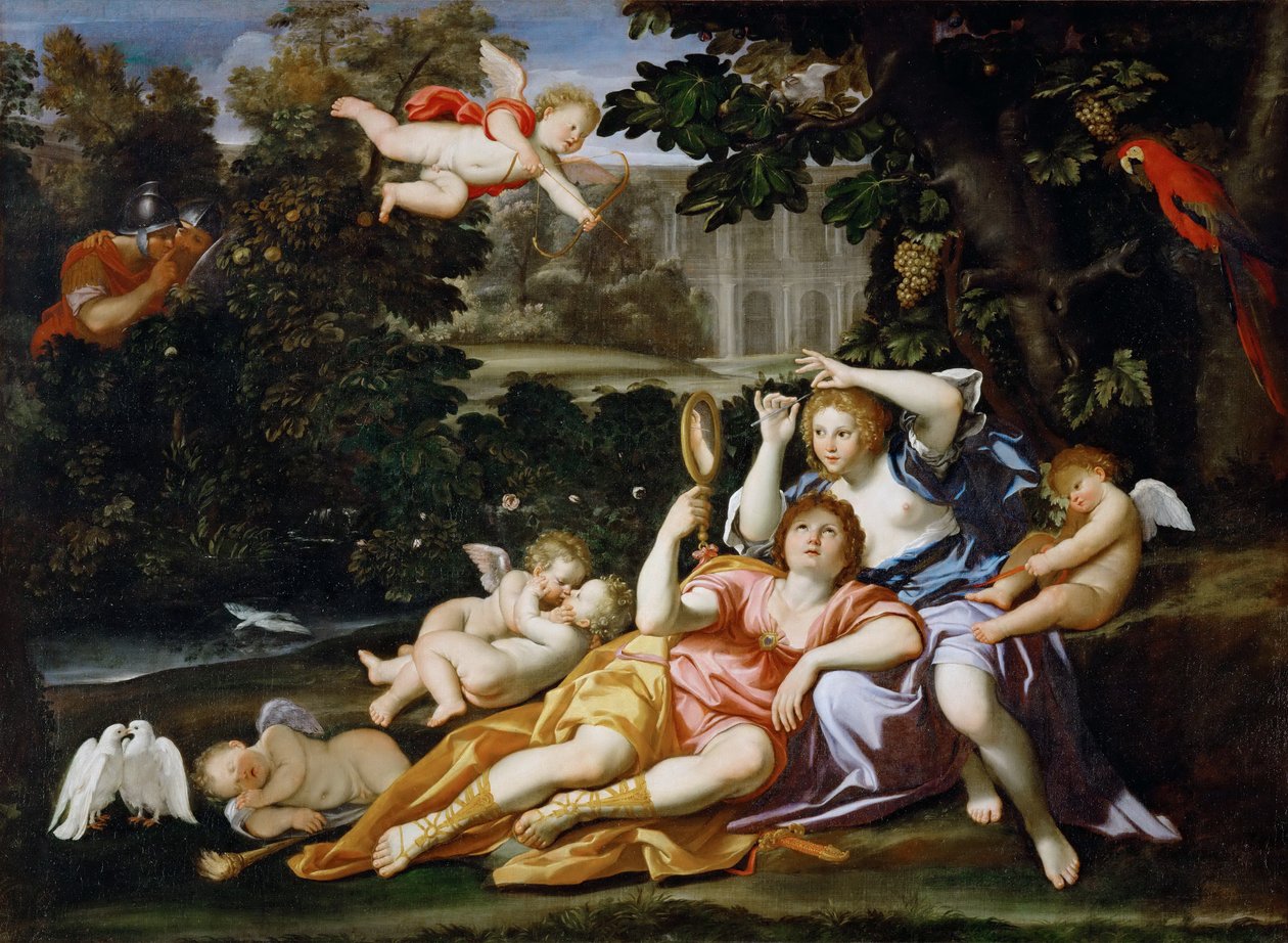 Rinaldo przedstawia Armidę z lustrem autorstwa Domenichino