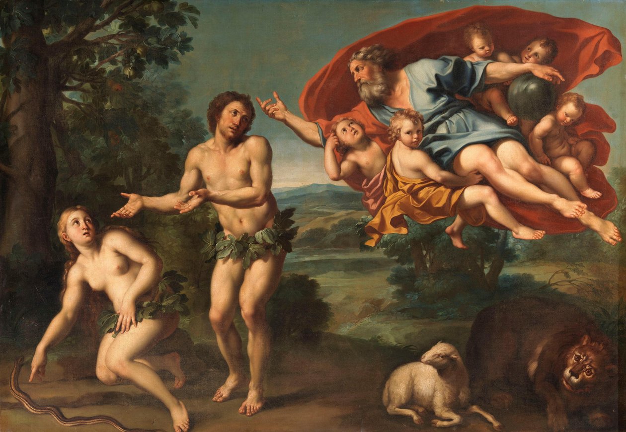 Wygnanie Adama i Ewy autorstwa Domenichino