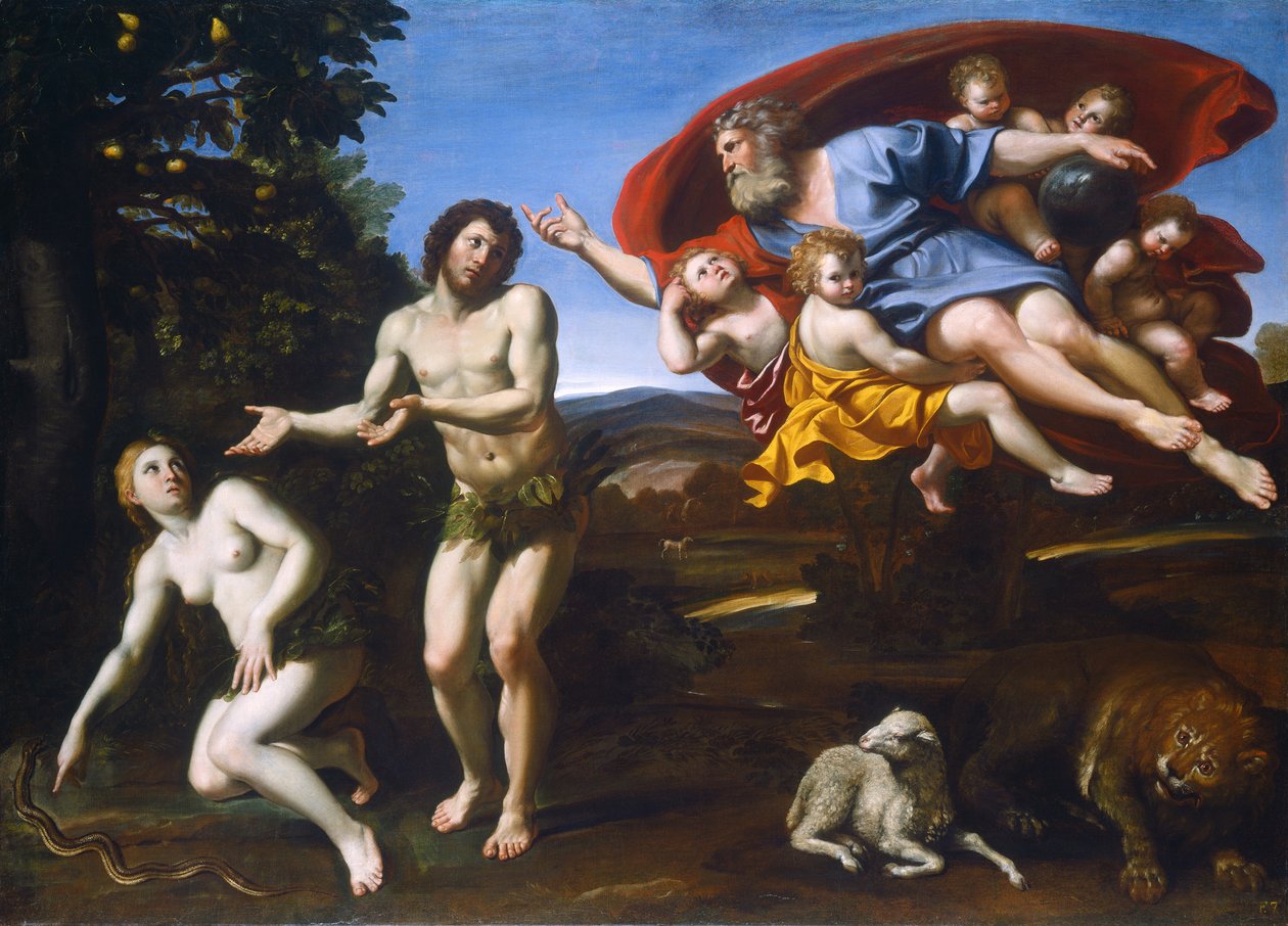 Upomnienie Adama i Ewy autorstwa Domenichino