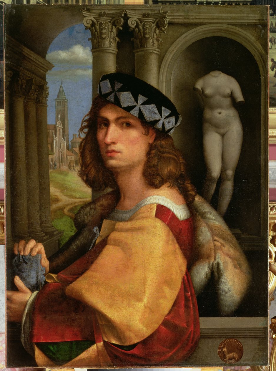 Portret dżentelmena, 1512 autorstwa Domenico Capriolo