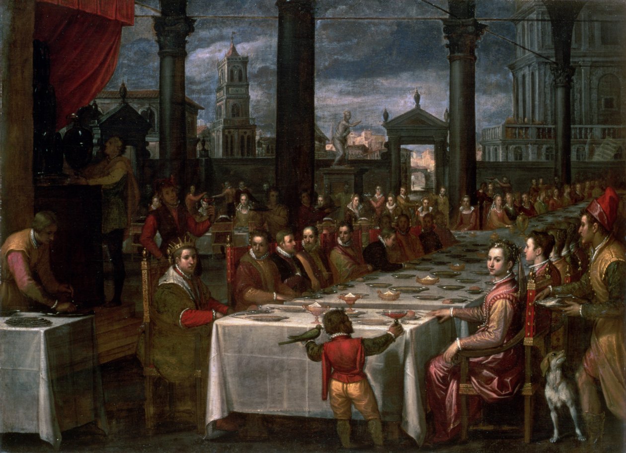 Bankiet ślubny Wielkiego Księcia Toskanii Ferdynanda I (1549-1600), 1590 r. autorstwa Domenico Cresti
