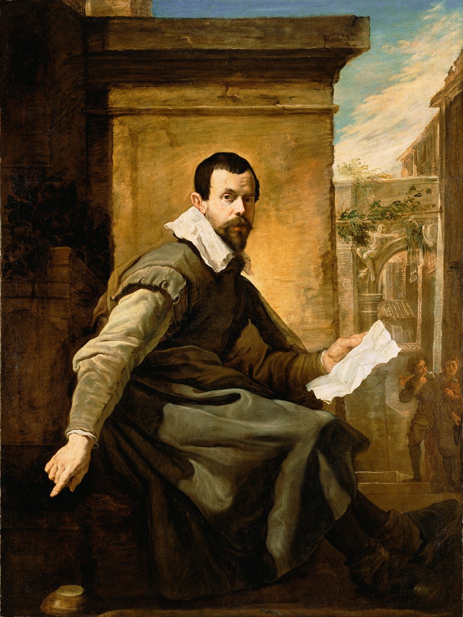 Portret mężczyzny z nutą autorstwa Domenico Fetti or Feti