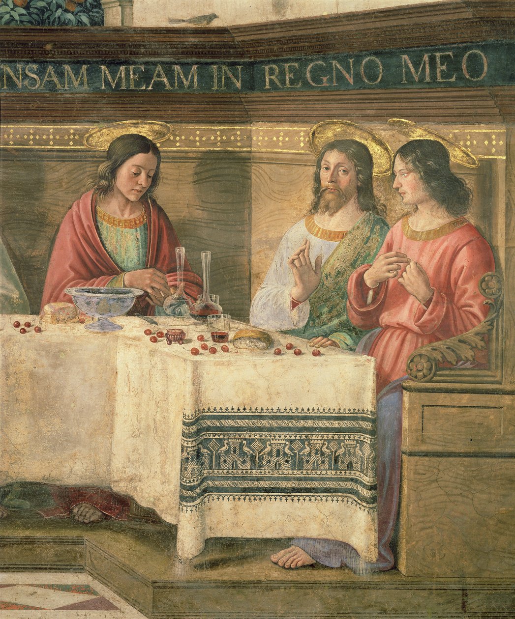 Detal z Ostatniej Wieczerzy autorstwa Domenico Ghirlandaio