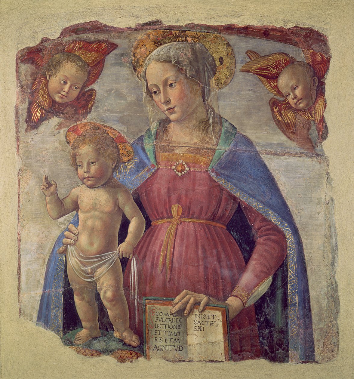 Madonna z Dzieciątkiem z Aniołami autorstwa Domenico Ghirlandaio