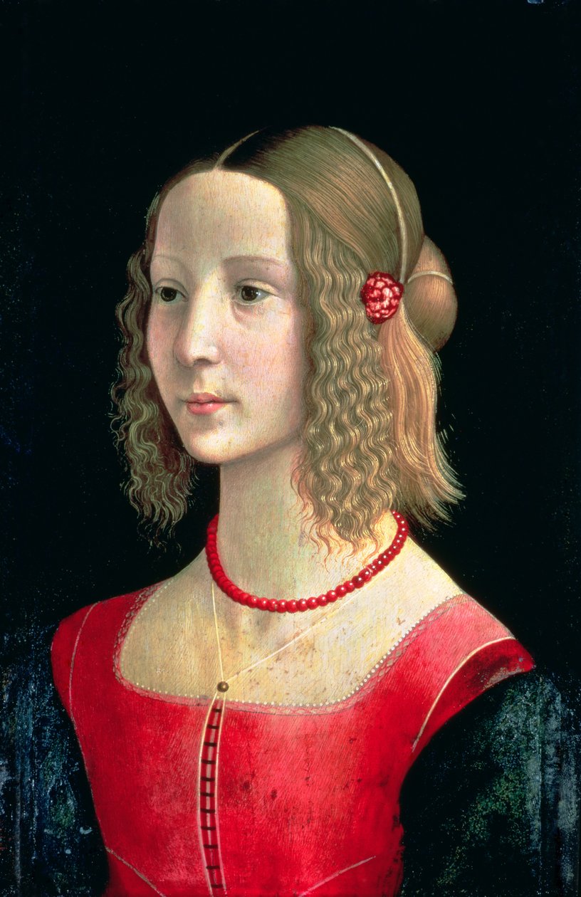 Portret dziewczynki, ok. 1490 (tempera na płycie) autorstwa Domenico Ghirlandaio