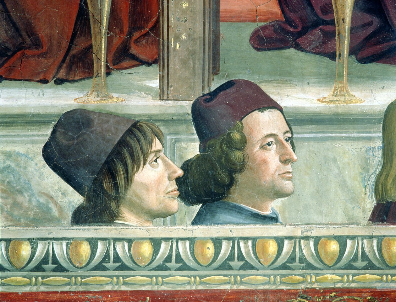 Portrety Matteo Franco i Luigi Pulci (1432-84) z cyklu życia św. Franciszka, ok.1483 (patrz 52661 i 137591) autorstwa Domenico Ghirlandaio