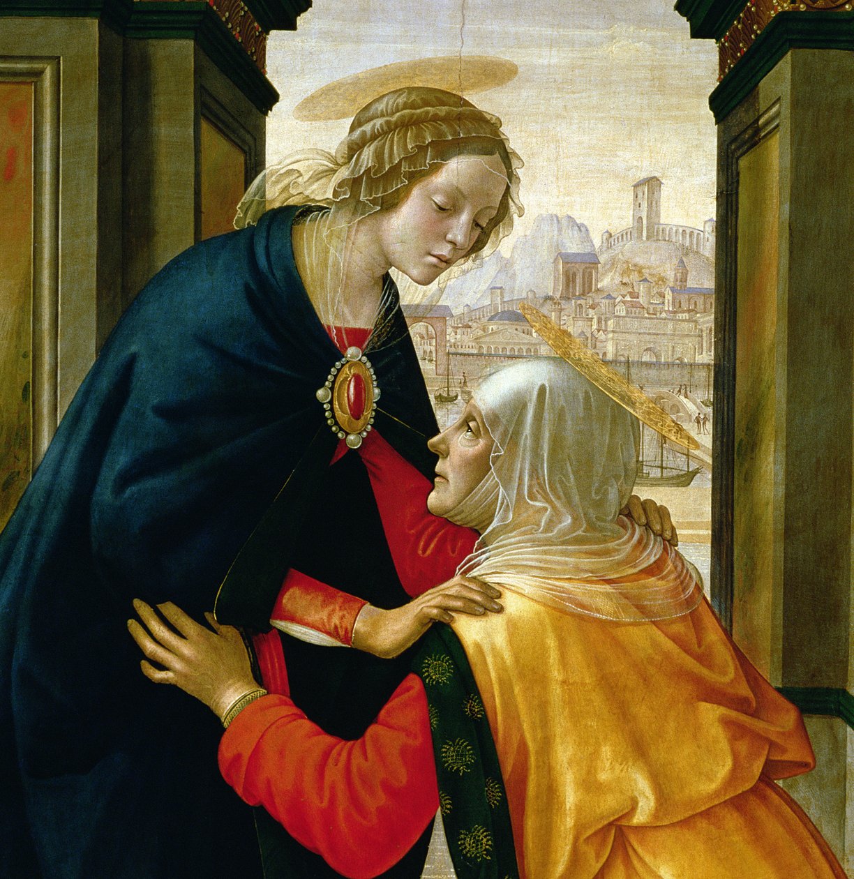 Nawiedzenie, 1491 (tempera na desce) (detal 192460) autorstwa Domenico Ghirlandaio