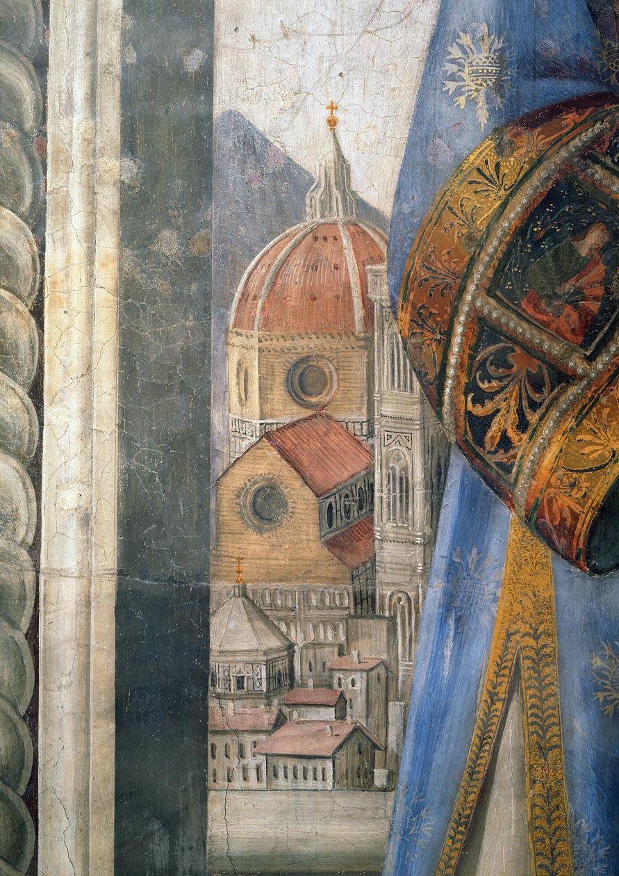 Duomo, fragment fresku w Sala dei Gigli, ok. 1470 autorstwa Domenico Ghirlandaio