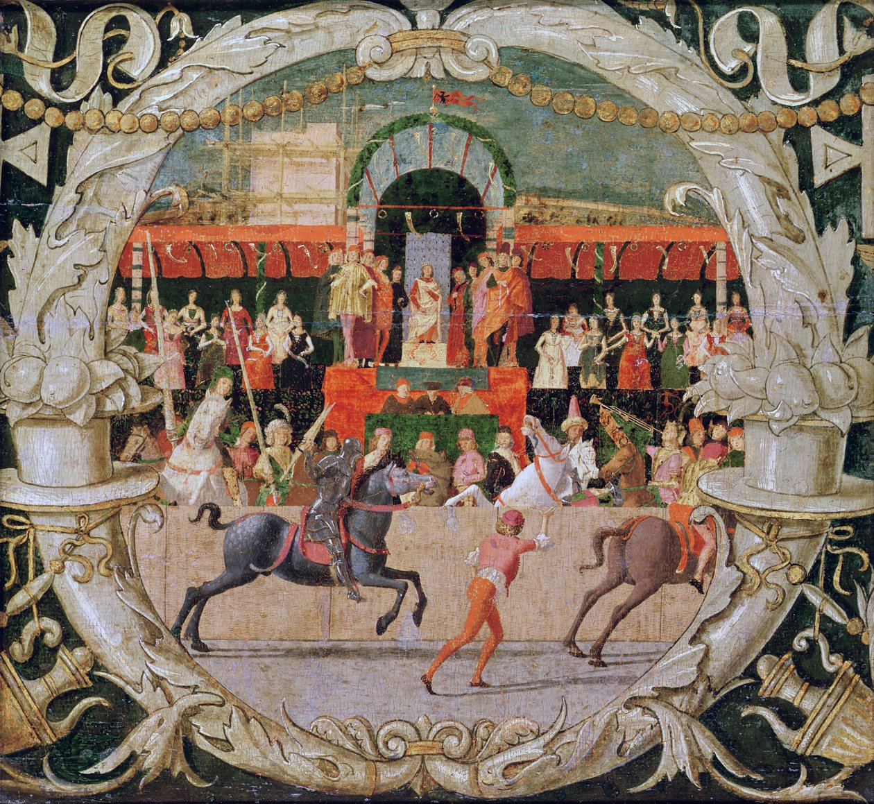 Gwałt Sabinek (przed sygnałem) ok. 1490 (tempera na panelu) autorstwa Domenico Morone