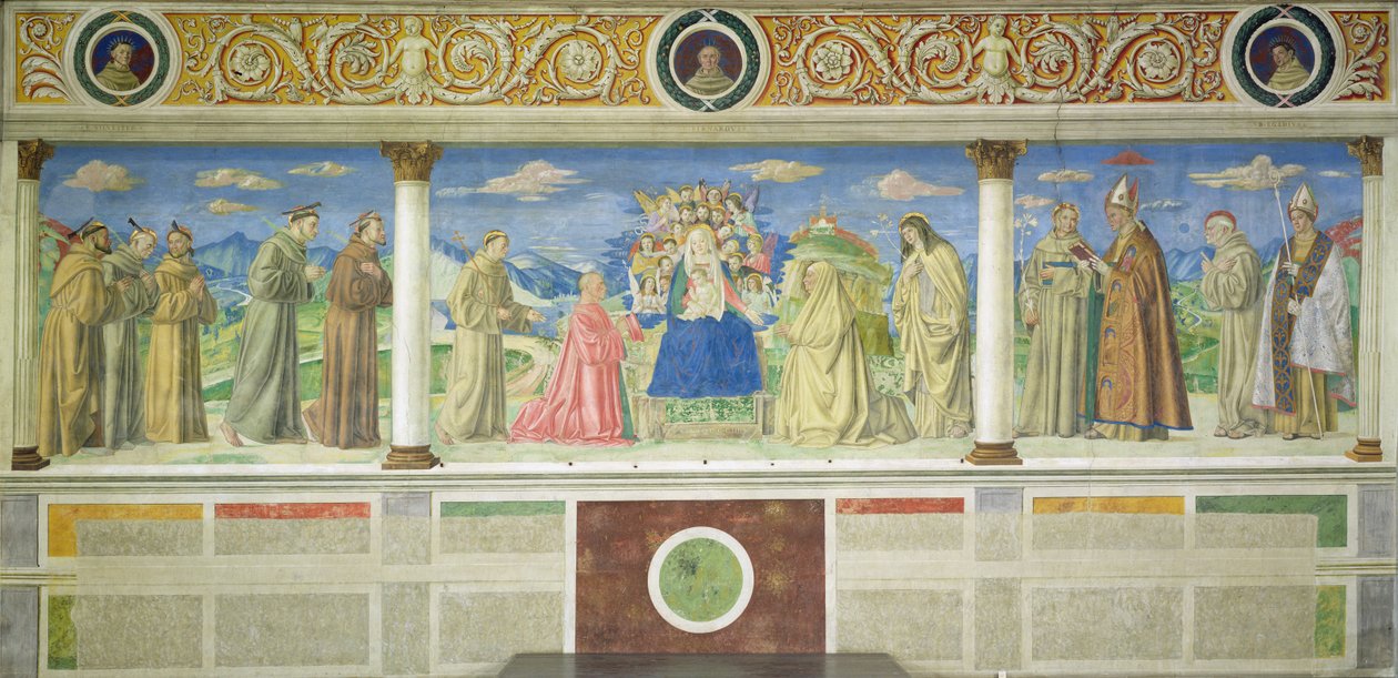 Dziewica otoczona przez darczyńców i świętych, 1503 autorstwa Domenico Morone