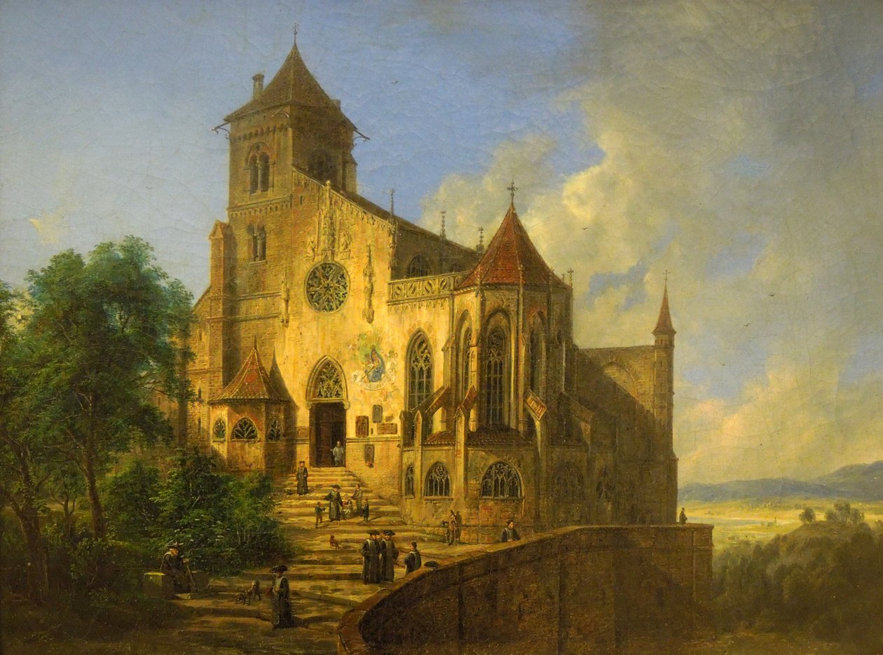 Krajobraz z kościołem autorstwa Domenico Quaglio the Younger